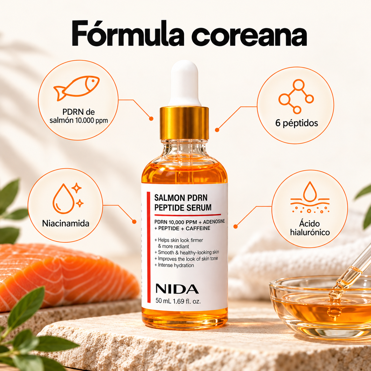 Sérum Coreano PDRN de Salmón · NIDA 50 ml