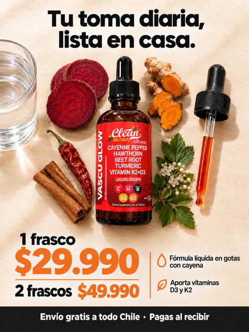 Vascu Glow · Gotas naturales para energía y circulación (60 ml)